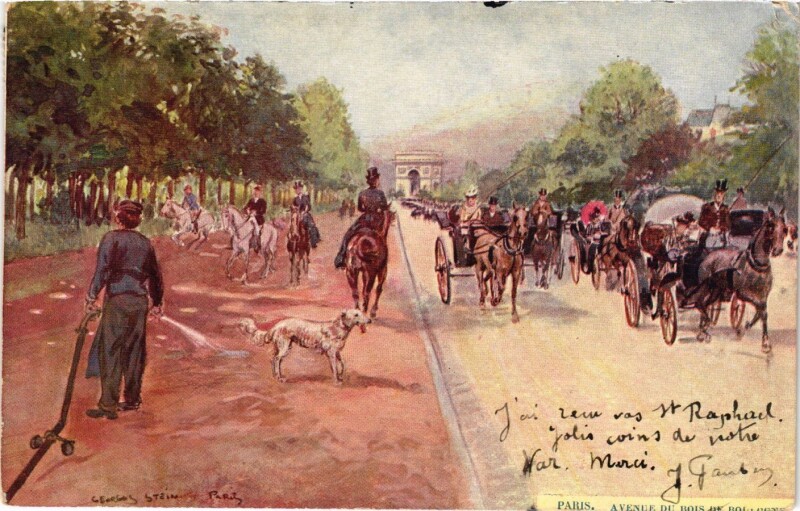 Carte postale ancienne Avenue du Bois de Boulogne à Paris 16e