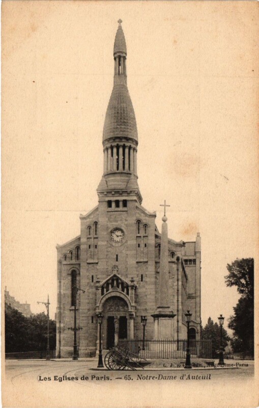 Carte postale ancienne Notre-Dame d'Auteuil à Paris 16e