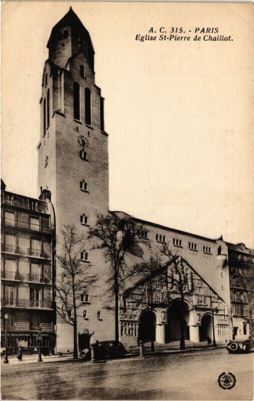 Carte postale ancienne Eglise Saint-Pierre de Chaillot à Paris 8e