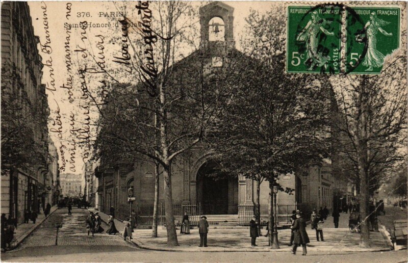 Carte postale ancienne Saint-Honoré d'Eylan à Paris 16e
