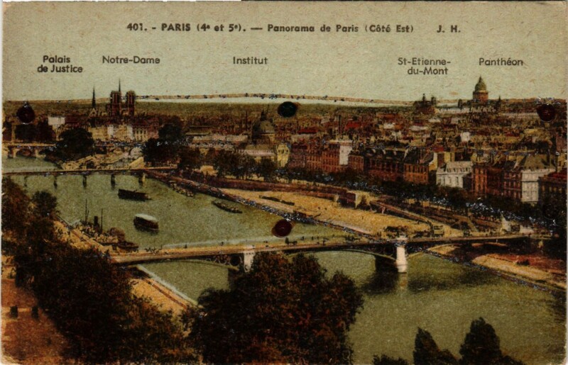 Carte postale ancienne Paris 6e Paris-Panorama de Paris à Paris 6e