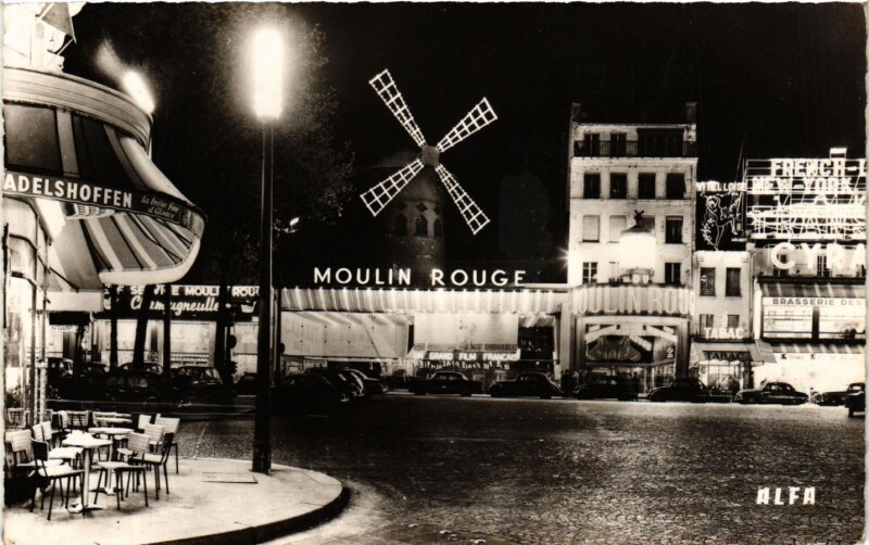 Carte postale ancienne Moulin Rouge à Paris 9e