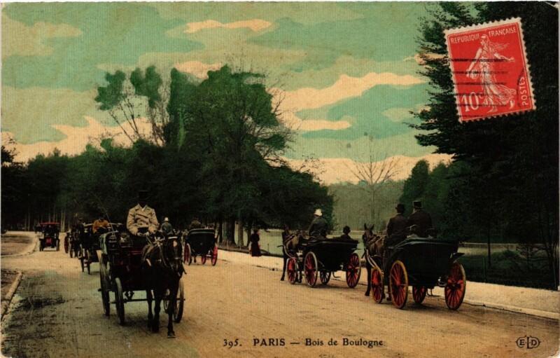 Carte postale ancienne Bois de Boulogne à Paris