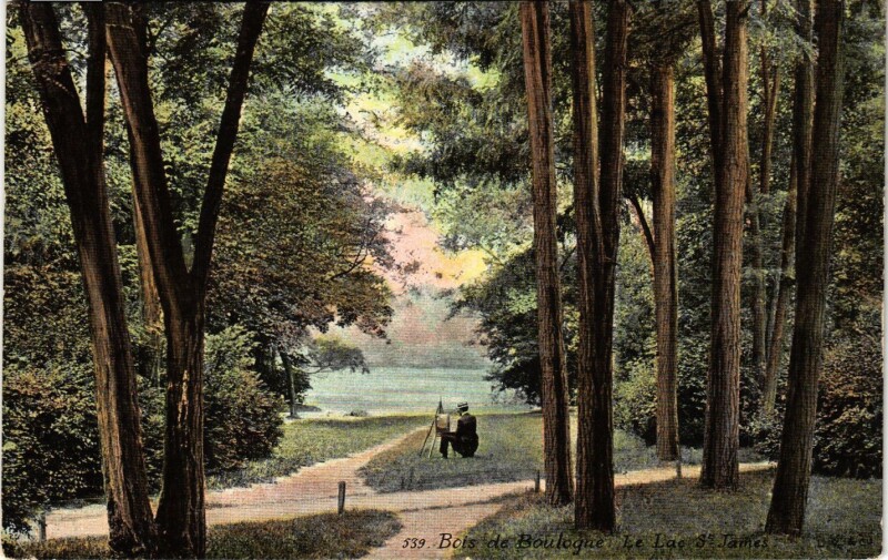 Carte postale ancienne Bois de Boulogne - Le Lac Saint-James à Paris 16e
