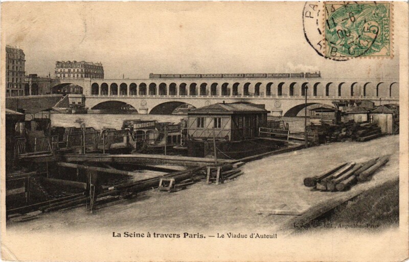 Carte postale ancienne Le Viaduc d'Auteuil à Paris 15e