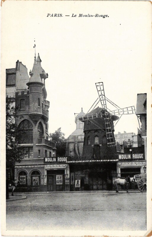 Carte postale ancienne Le Moulin Rouge à Paris 18e