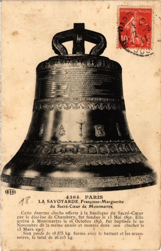 Carte postale ancienne La Savoyarde Francoise-Marguerite du Sacré-Coeur de Montmartre à Paris 18e