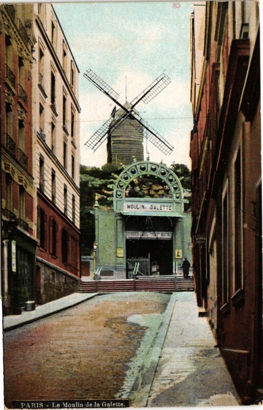 Carte postale ancienne Le Moulin de la Galette à Paris 18e
