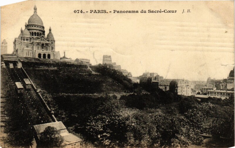 Carte postale ancienne Panorama du Sacré-Coeur à Paris 18e