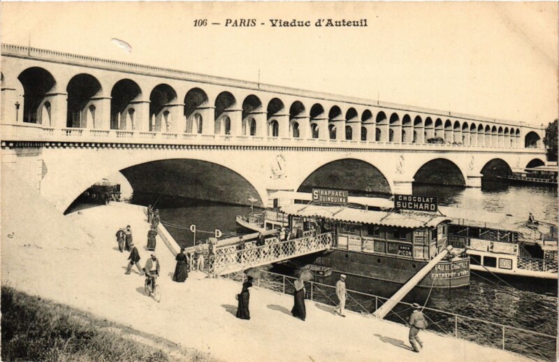 Carte postale ancienne Viaduc d'Auteuil à Paris 16e