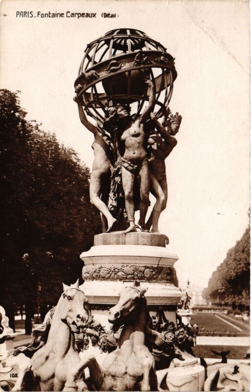 Carte postale ancienne Paris 6e Paris-Fontaine Carpeaux à Paris 6e