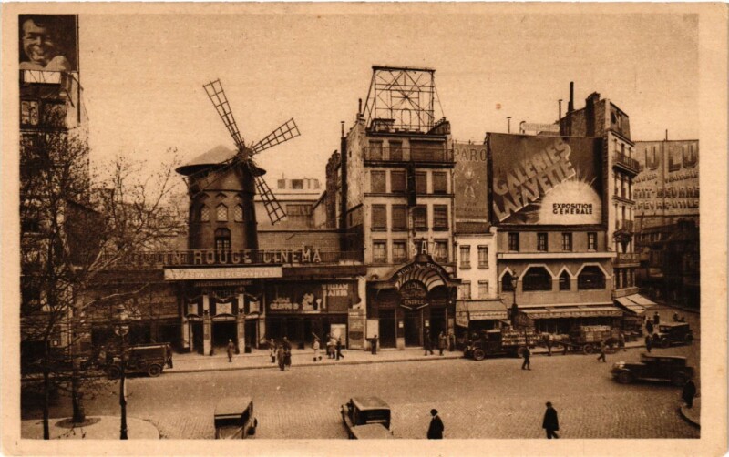 Carte postale ancienne Le Moulin Rouge à Paris 18e