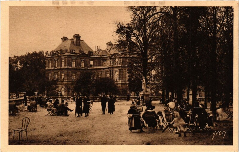 Carte postale ancienne Paris 6e Paris-Terrasse du Luxembourg à Paris 6e
