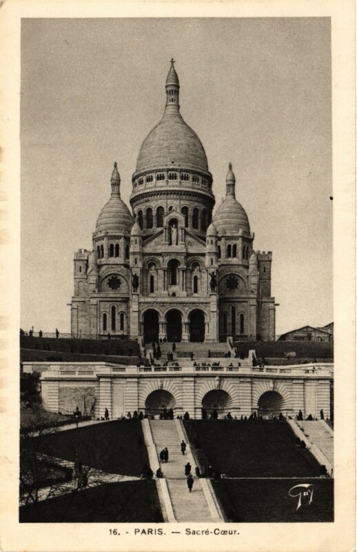 Carte postale ancienne Sacré-Coeur à Paris 18e