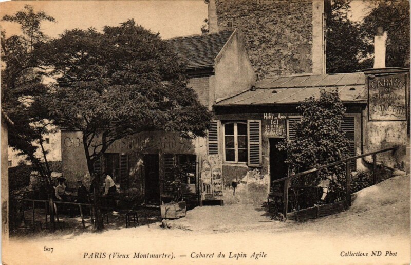 Carte postale ancienne Vieux Montmartre - Cabaret du Lapin Agile à Paris 18e