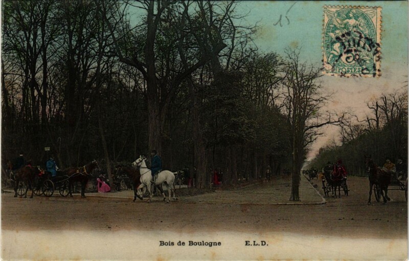 Carte postale ancienne Bois de Boulogne à Paris 16e