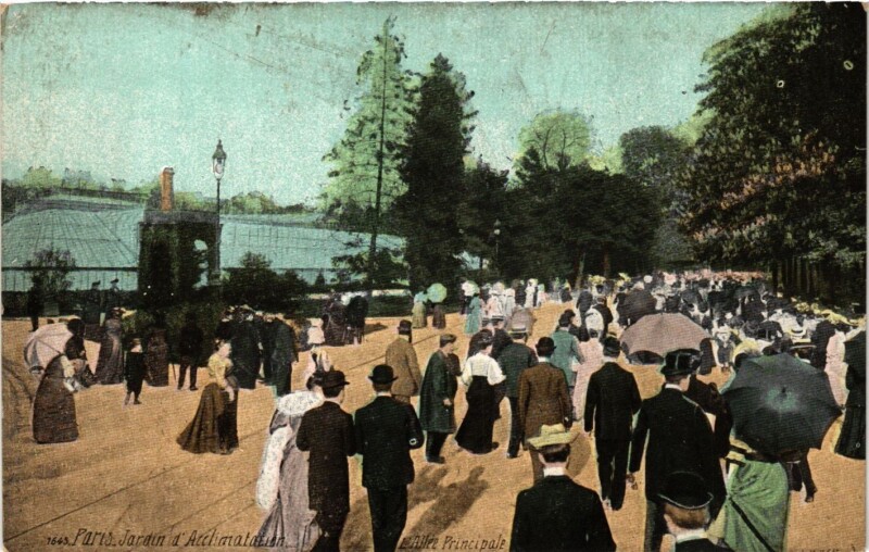 Carte postale ancienne Jardin d'Acclimatation - L'Allée Principale à Neuilly-sur-Seine