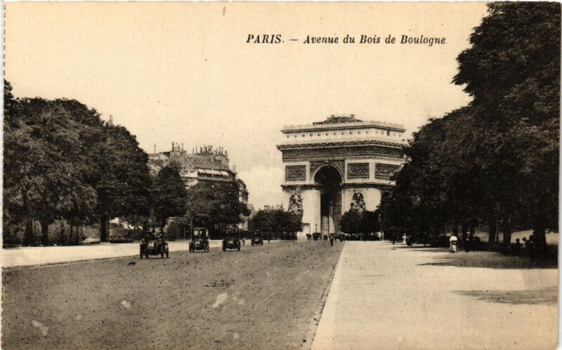 Carte postale ancienne Avenue du Bois de Boulogne à Paris 16e