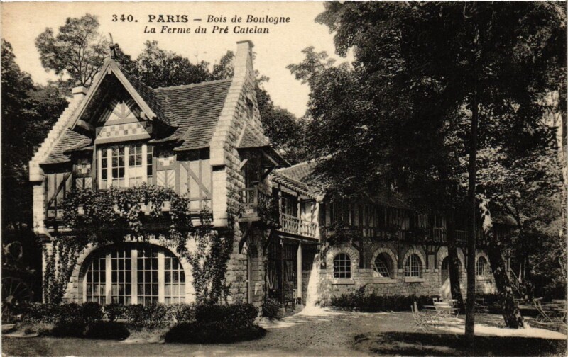Carte postale ancienne Bois de Boulogne - La Ferme du Pré Catelan à Paris