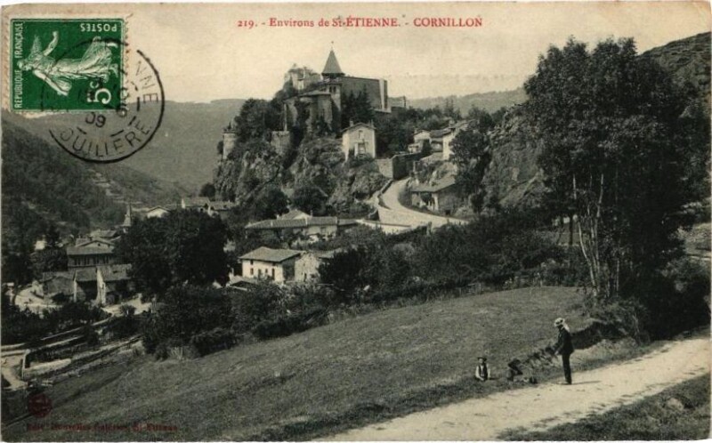 Carte postale ancienne Environs de Saint-Etienne - Cornillon