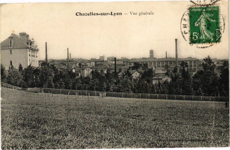 Carte postale ancienne Gazelles-sur-Lyon - Vue générale