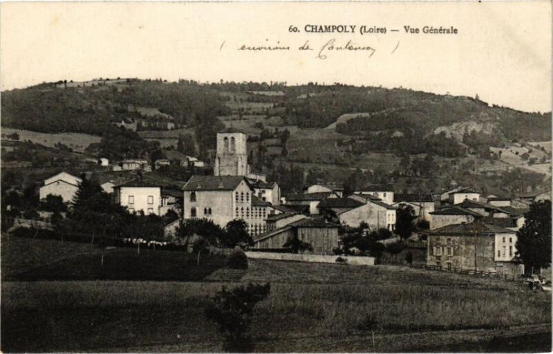 Carte postale ancienne Champoly - Vue Générale à Champoly