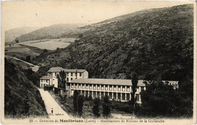 Carte postale ancienne Environs de Montbrison - Manufacture de Rubans de la .. à Montbrison