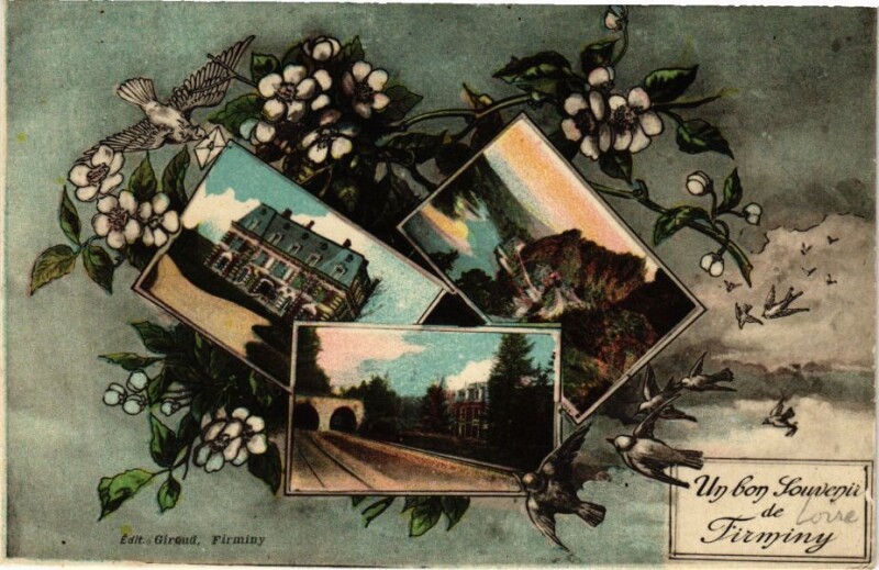 Carte postale ancienne Un bon Souvenir de Firminy à Firminy