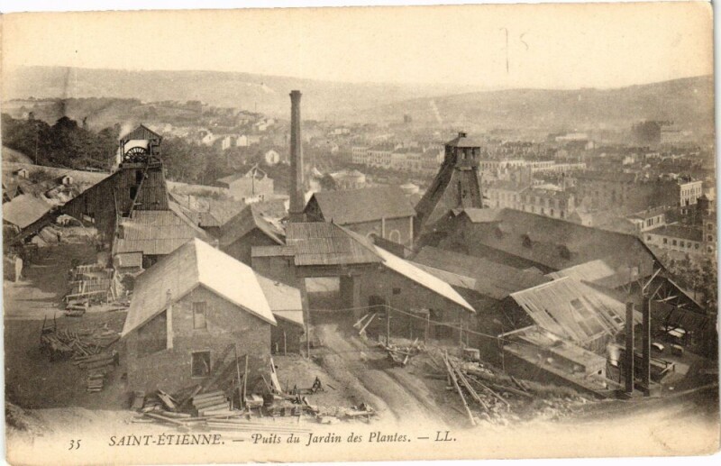 Carte postale ancienne Saint-Etienne-Puits du Jardin des Plantes