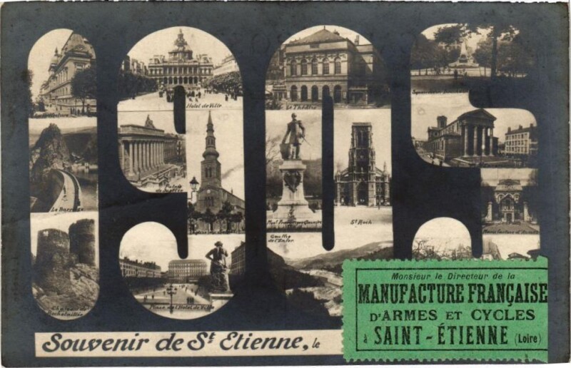 Carte postale ancienne Souvenir de Saint-Etienne