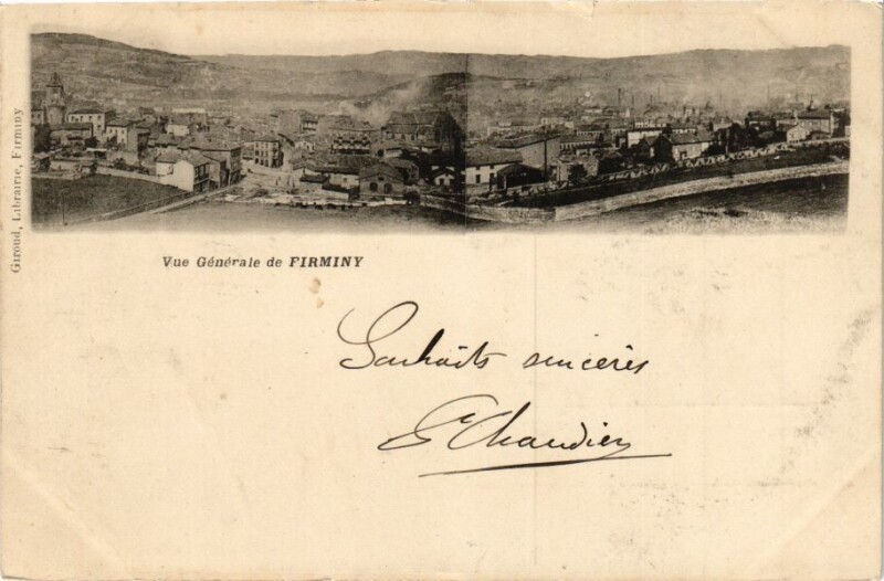 Carte postale ancienne Vue Générale de Firminy à Firminy