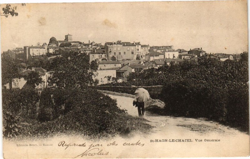 Carte postale ancienne Saint-Haon-le-Chatel -Vue Générale