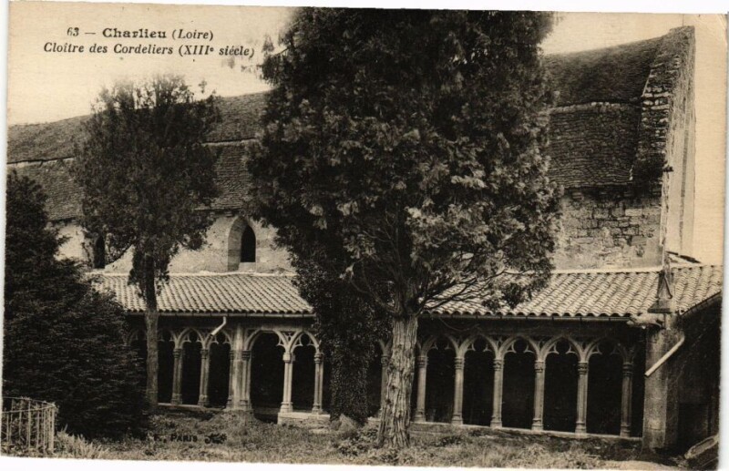 Carte postale ancienne Charlieu - Coitre des Cordeliers (Xiii siécle) à Charlieu