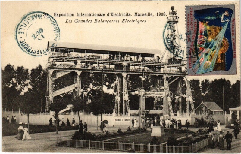Carte postale ancienne Marseille - Expo Internationale d'Electricite Les Grandes à Marseille