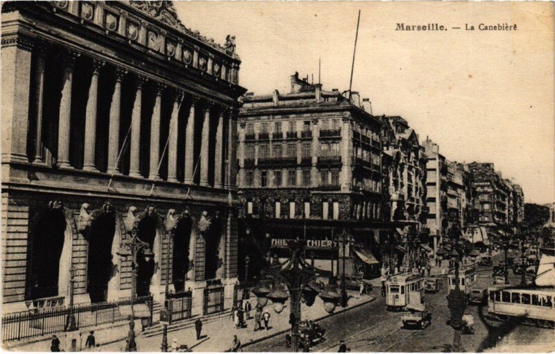 Carte postale ancienne Marseille La Canebiere à Marseille