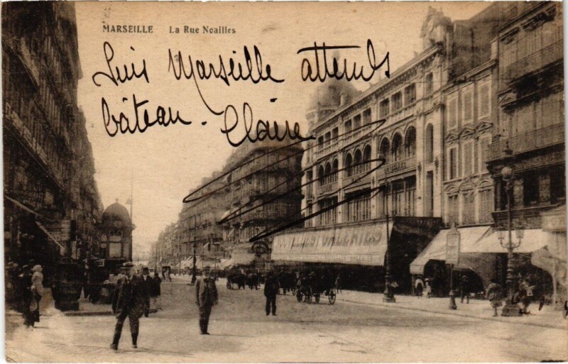 Carte postale ancienne Marseille La Rue Noailles à Marseille