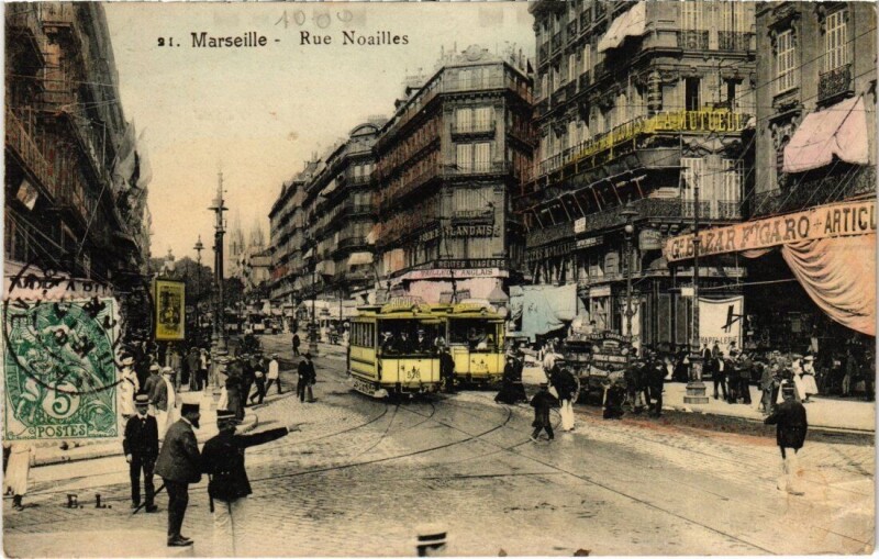 Carte postale ancienne Marseille Rue Noailles à Marseille