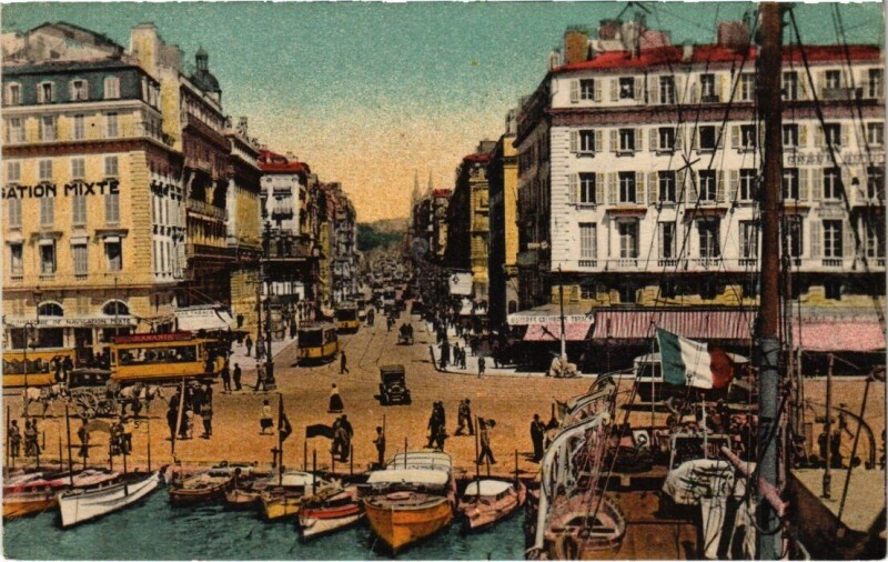 Carte postale ancienne Marseille La Canebiere à Marseille