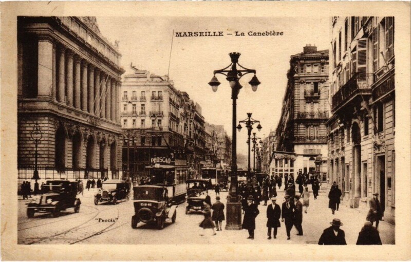 Carte postale ancienne Marseille La Canebiere à Marseille