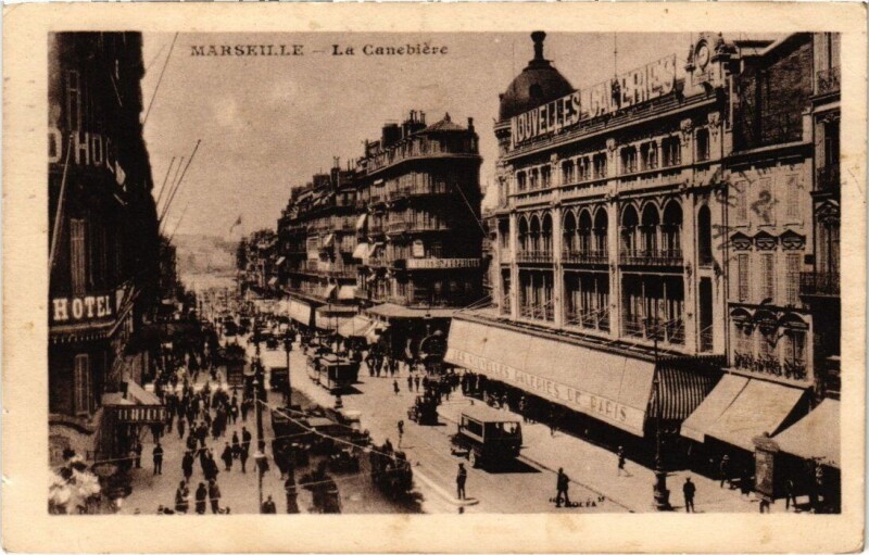 Carte postale ancienne Marseille La Canebiere à Marseille