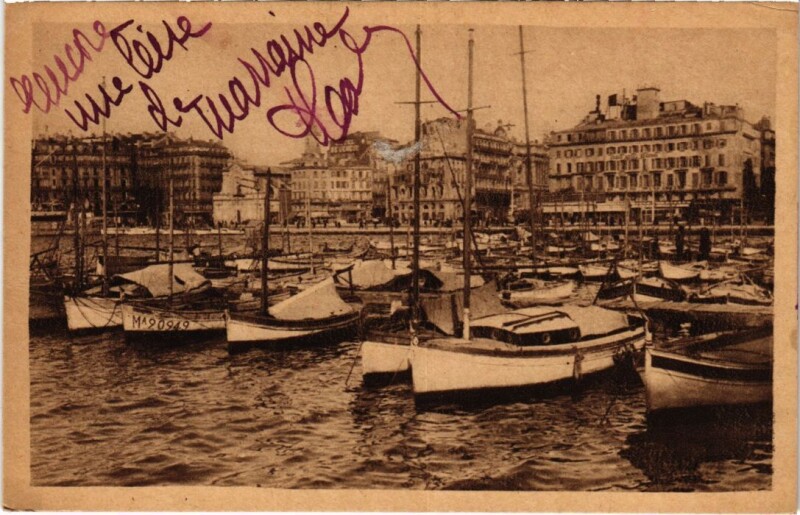 Carte postale ancienne Marseille Le Vieux-Port à Marseille