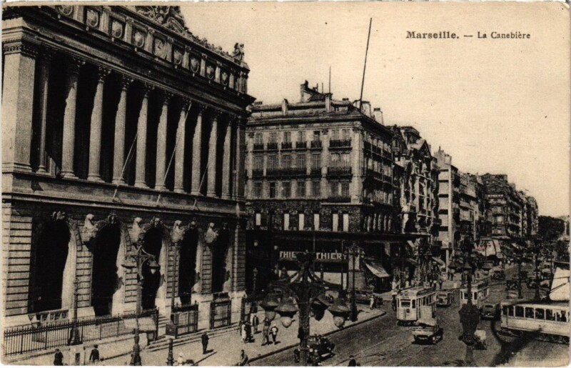 Carte postale ancienne Marseille La Canebiere à Marseille