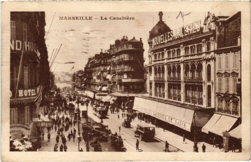 Carte postale ancienne Marseille La Canebiere à Marseille