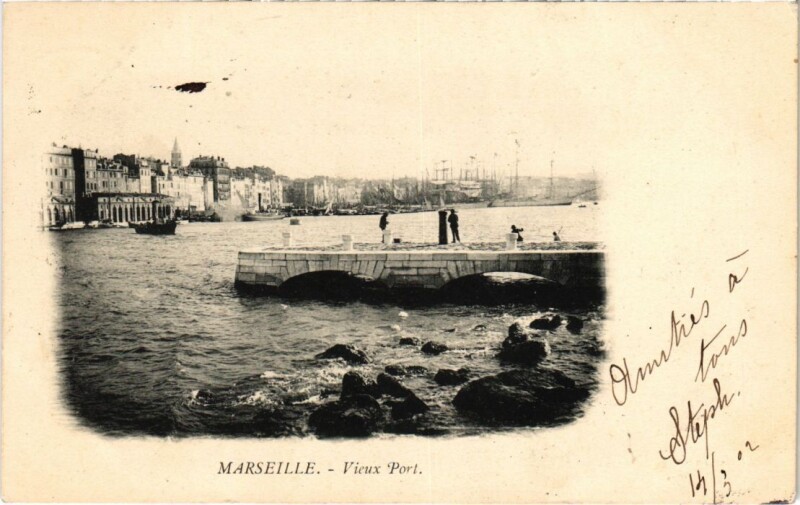 Carte postale ancienne Marseille Vieux Port