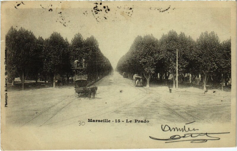 Carte postale ancienne Marseille Le Prado à Marseille