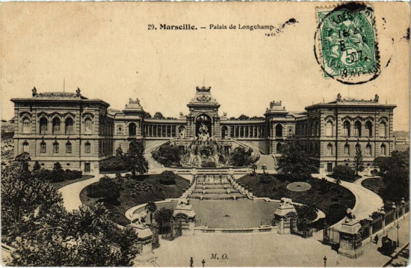 Carte postale ancienne Marseille Palais de Longchamp à Marseille
