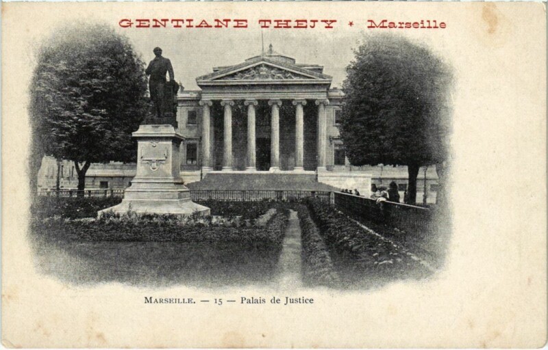 Carte postale ancienne Marseille Palais de Justice à Marseille