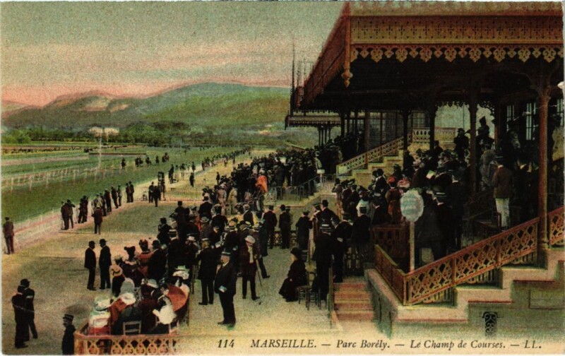 Carte postale ancienne Marseille Parc Borely - Le Champ de Courses à Marseille