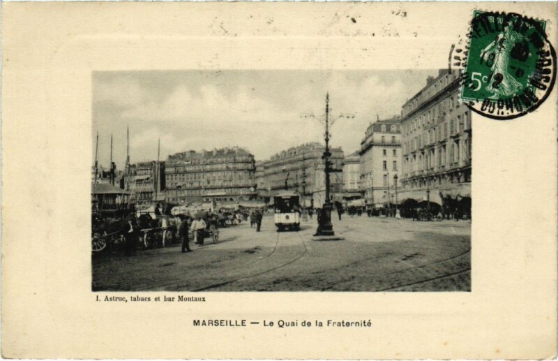 Carte postale ancienne Marseille Le Quai de la Fraternite à Marseille