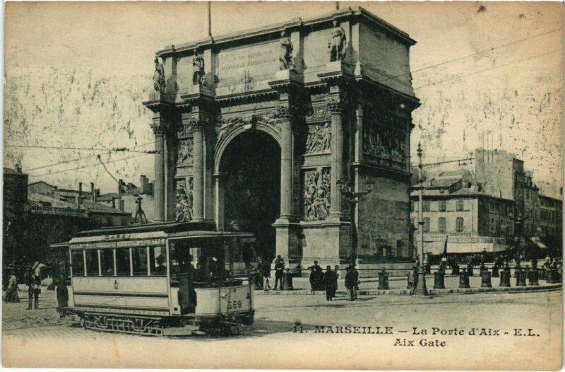 Carte postale ancienne Marseille La Porte d'Aix à Marseille